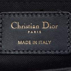 Pre Owned Dior Navy Blue Oblique Canvas and Leather 30 Montaigne Shoulder Bag