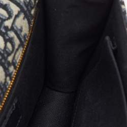 Pre Owned Dior Navy Blue Oblique Canvas and Leather 30 Montaigne Shoulder Bag