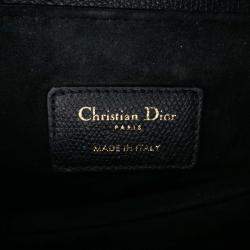 Dior Black Mini Grained Calfskin Saddle