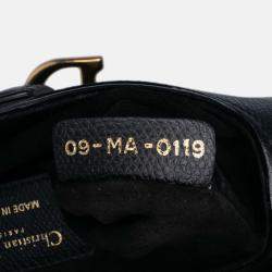 Dior Black Mini Grained Calfskin Saddle