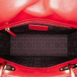 Pre Owned Dior Red Small Lambskin Cannage My ABCDior Lady Dior