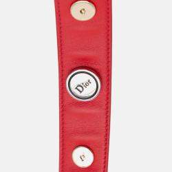 Pre Owned Dior Red Small Lambskin Cannage My ABCDior Lady Dior