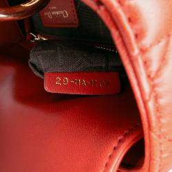 Dior Red Small Lambskin Cannage My ABCDior Lady Dior