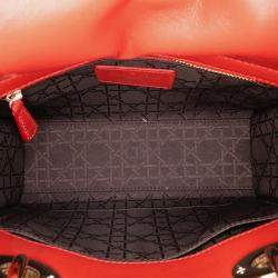 Dior Red Small Lambskin Cannage My ABCDior Lady Dior