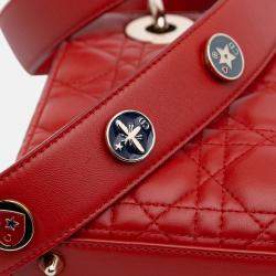 Dior Red Small Lambskin Cannage My ABCDior Lady Dior