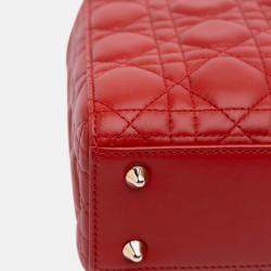 Dior Red Small Lambskin Cannage My ABCDior Lady Dior