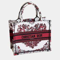 Pre Owned Dior Book Tote Small Pink Canvas Tote Bag