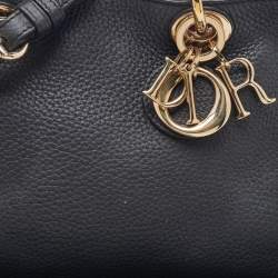 Pre Owned Dior Black Leather Mini Diorissimo Tote