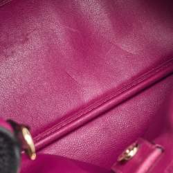 Pre Owned Dior Black Leather Mini Diorissimo Tote