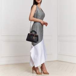 Pre Owned Dior Black Leather Mini Diorissimo Tote