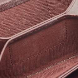 Pre Owned Dior Burgundy Cannage Leather Lady Dior 5 Gusset Card Case