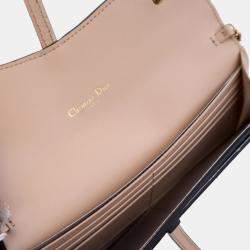 Dior Pink Goatskin Saddle Wallet on Chain