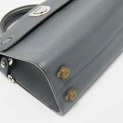 Dior Grey Leather Mini Diorever Top Handle Bag