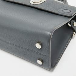Dior Grey Leather Mini Diorever Top Handle Bag