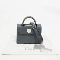 Dior Grey Leather Mini Diorever Top Handle Bag