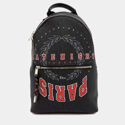 Dior Logo Backpack Black Leather