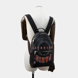 Pre Owned Dior Logo Black Leather Backpack