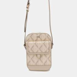Dior Hit The Road Vertical Pouch Cddiamond White Pvc Leather