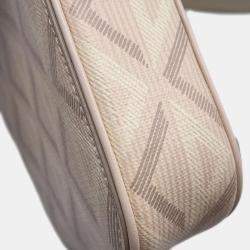 Pre Owned Dior Diamond White PVC Leather Vertical Pouch