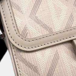 Pre Owned Dior Diamond White PVC Leather Vertical Pouch