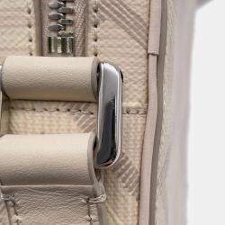 Pre Owned Dior Diamond White PVC Leather Vertical Pouch