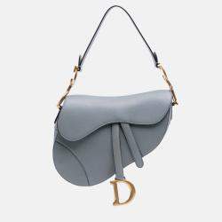 Dior Grey Goatskin Saddle Bag