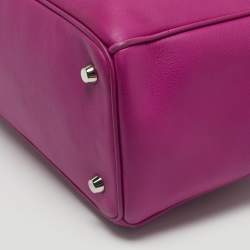 Pre Owned Dior Magenta Leather Large Diorissimo Shopper Tote