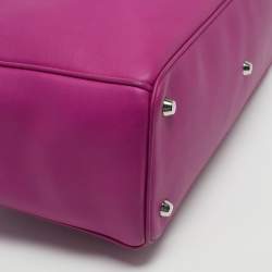 Pre Owned Dior Magenta Leather Large Diorissimo Shopper Tote