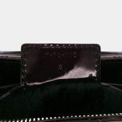 Pre Owned Dior Lady Dior Large Purple Patent Cannage Leather Bag