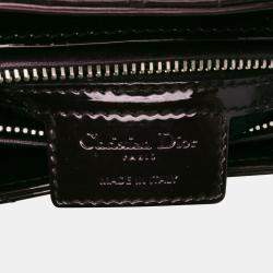 Pre Owned Dior Lady Dior Large Purple Patent Cannage Leather Bag