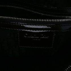 Pre Owned Dior Purple Large Patent Cannage Lady Dior