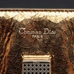 Pre Owned Dior Tricolor Crinkled Leather Medium Diorever Top Handle Bag