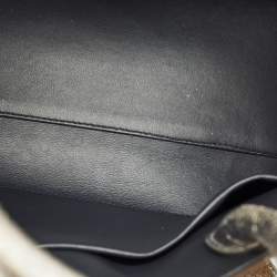 Pre Owned Dior Tricolor Crinkled Leather Medium Diorever Top Handle Bag