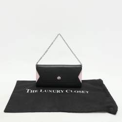 Pre Owned Dior Black/Pink Leather Addict Rendez-Vous Clutch Bag