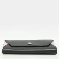 Pre Owned Dior Black/Pink Leather Addict Rendez-Vous Clutch Bag