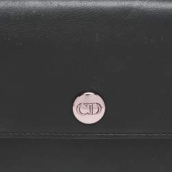Pre Owned Dior Black/Pink Leather Addict Rendez-Vous Clutch Bag