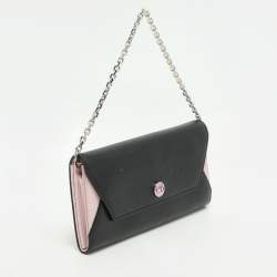 Pre Owned Dior Black/Pink Leather Addict Rendez-Vous Clutch Bag