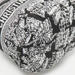 Pre Owned Dior Black/White Plan De Paris Nylon Diortravel Pouch