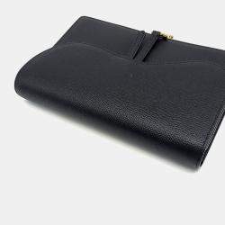 Pre Owned Dior Black Leather Saddle Chain Crossbody Bag
