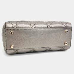 Pre Owned Dior Metallic Leather Lady Mini Bag 