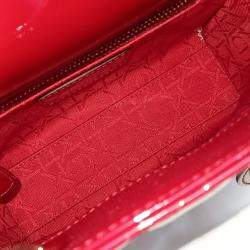 Pre Owned Dior Red Patent Leather Lady Mini Bag