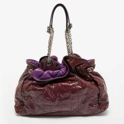 مملوكة مسبقًا Dior Purple Cannage Patent Leather Le Trente Hobo