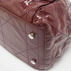 مملوكة مسبقًا Dior Purple Cannage Patent Leather Le Trente Hobo