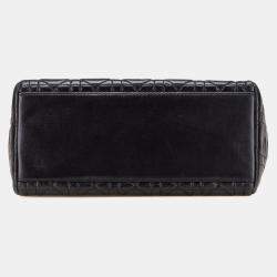 Pre Owned Dior Black Medium Lambskin Cannage Lady Dior