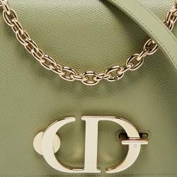 Pre Owned Dior Light Green Leather Montaigne 30 Chain Shoulder Bag