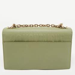 Pre Owned Dior Light Green Leather Montaigne 30 Chain Shoulder Bag