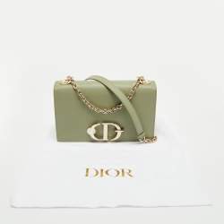 Pre Owned Dior Light Green Leather Montaigne 30 Chain Shoulder Bag