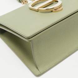 Pre Owned Dior Light Green Leather Montaigne 30 Chain Shoulder Bag