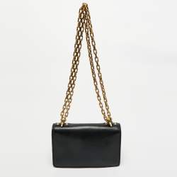 Pre Owned Dior Black Leather Mini J'Adior Chain Flap Bag
