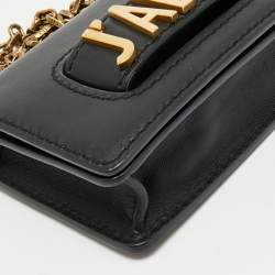 Pre Owned Dior Black Leather Mini J'Adior Chain Flap Bag